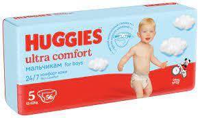 Подгузники Huggies Ultra Comfort Размер 5 Упаковка MEGA для мальчиков 56 шт