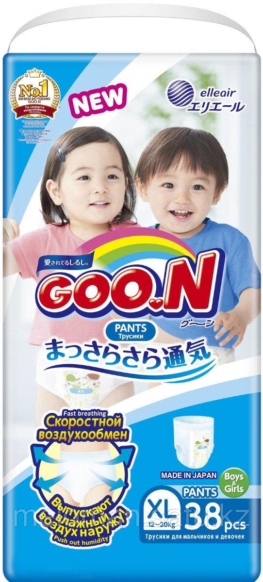 Трусики-подгузники детские GOO.N Размер XL Unisex(12-20кг) 38шт