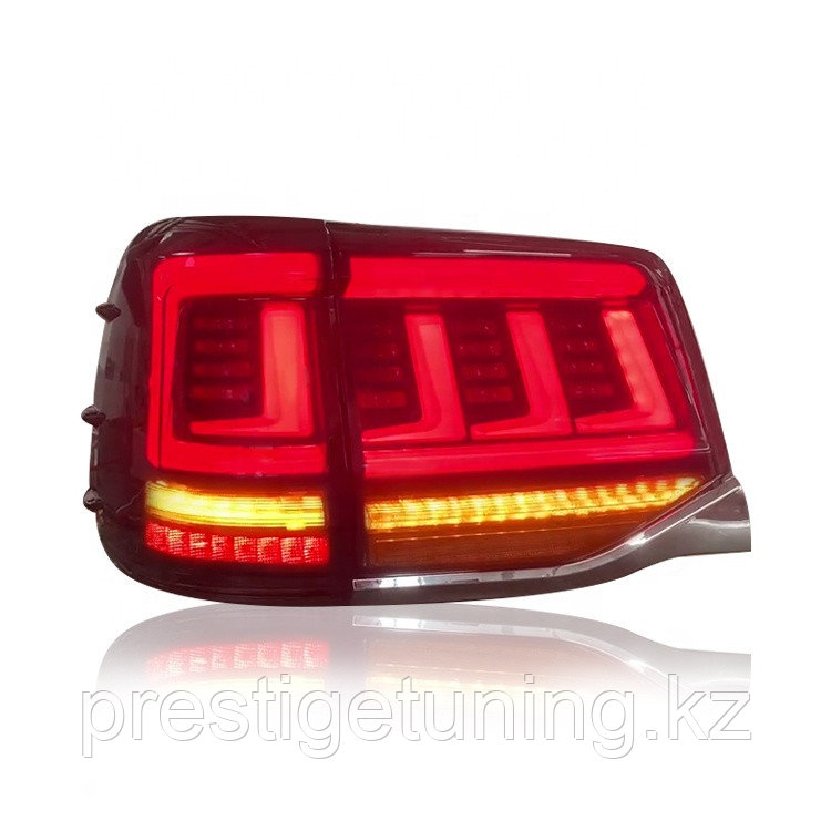 Задние фонари на Land Cruiser 200 2016-21 стиль Lexus (Дымчатый цвет) SEQUENTIAL