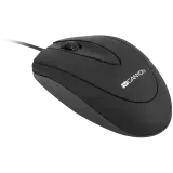 Компьютерная мышь цвет - черный, проводная, DPI 800, 3 кнопки, прорезиненное покрытие.