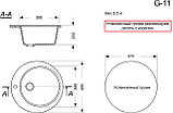 Кухонная мойка GranAlliance G-11,черный, фото 6