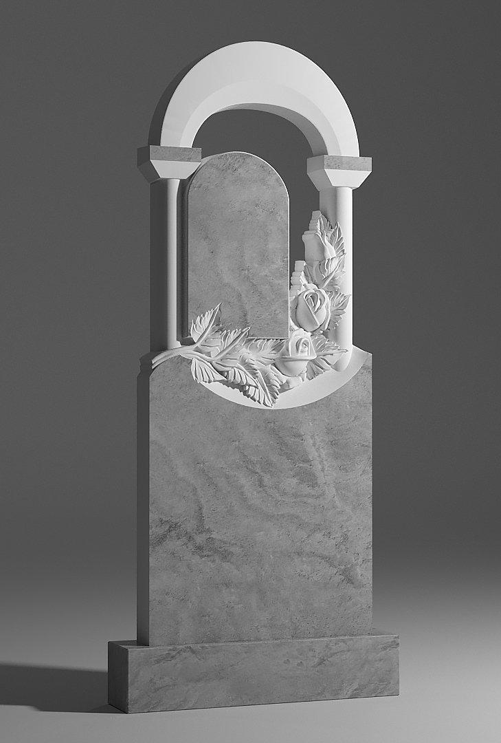 Памятник из мрамора Арка с розами