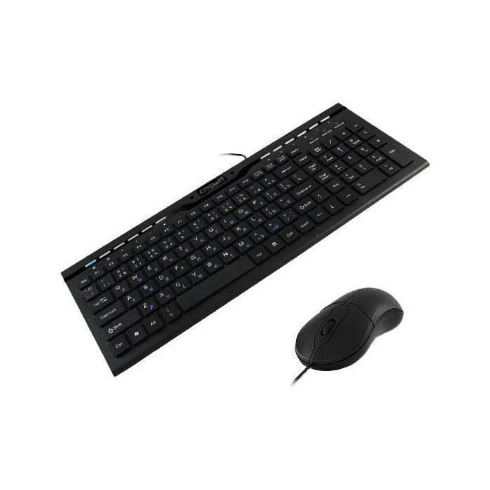 Клавиатура+мышь проводная CROWN CMMK-856