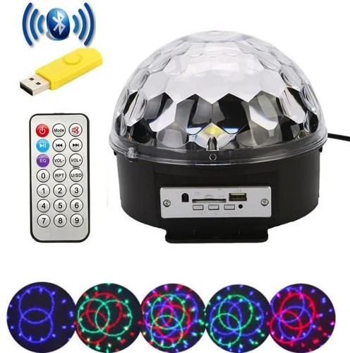 Светодиодная система диско шар CRYSTAL MAGIC BALL LIGHT с пультом ДУ и Bluetooth - фото 1 - id-p98686066