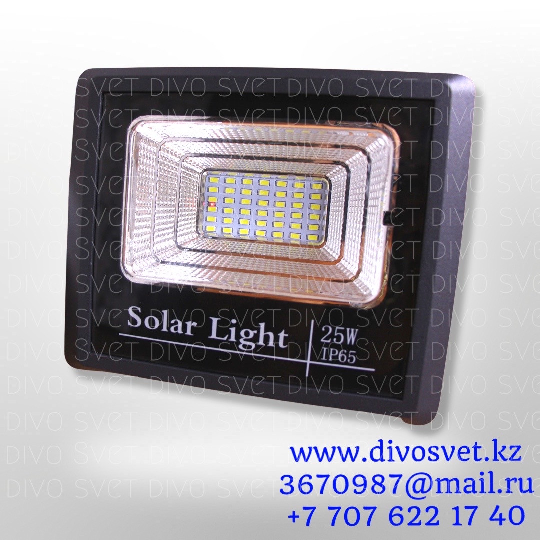 Прожектор на солнечных батареях HP-S01 25W. Солнечный светодиодный прожектор LED 25 Вт. Solar light 25w. - фото 2 - id-p55017847