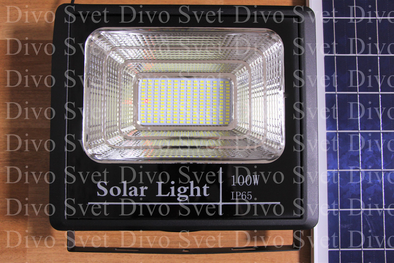 LED прожектор солнечный HP-S01 100W, с аккумулятором и панелью. Светодиодный прожектор LED 100Вт от солнца. - фото 4 - id-p55024510