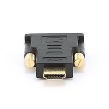 Переходник HDMI DVI Cablexpert A-HDMI-DVI-1 19M/19M золотые разъемы пакет черный