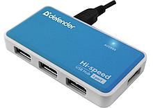 Разветвитель Defender Quadro Power USB2.0 4 порта HUB блок питания 2A