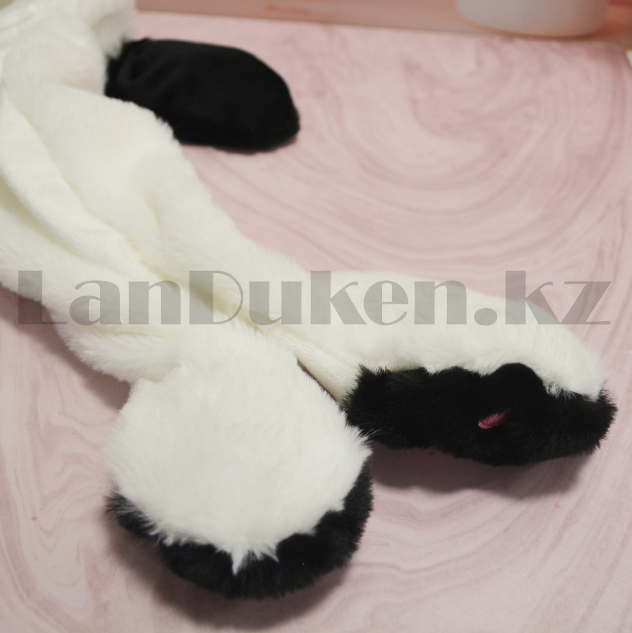 Шапка с двигающимися ушками панды меховая - фото 8 - id-p98699189