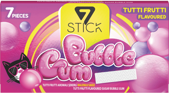 BUBBLE GUM 7STICK, со вкусом TUTTI FRUTTI - фото 3 - id-p98701991