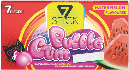 BUBBLE GUM 7STICK, со вкусом WATERMELON-Арбуз - фото 4 - id-p98701993