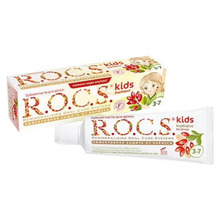 R.O.C.S., Зубная паста Kids Барбарис, 45 г