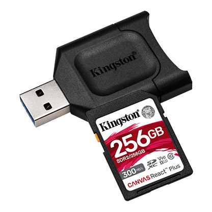 Kingston MLPR2/256GB карта памяти SD 256GB Class 10 U3 V90 Canvas React Plus