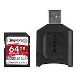 Kingston MLPR2/64GB карта памяти SD 64GB Class 10 U3 V90 Canvas React Plus, фото 2