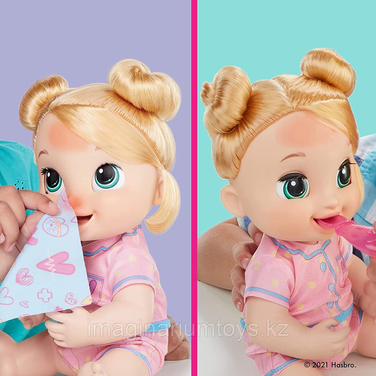 Кукла интерактивная Baby Alive Lulu Апчхи блондинка - фото 6 - id-p98703474