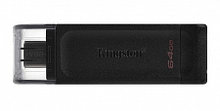 Флэш-накопитель Kingston 64Gb USB-C 3.2 Data Traveler 70 (Black)
