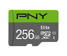 Карта памяти PNY/256 Gb/MicroSD с адаптером/HC Elite (P-SDUX256U1GW-GE)