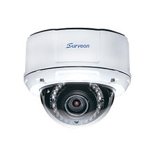Купольная видеокамера  Surveon  CAM4471V  CMOS-матрица 1/3"  Механический ИК-фильтр  ИК-подсветка - до 30 м