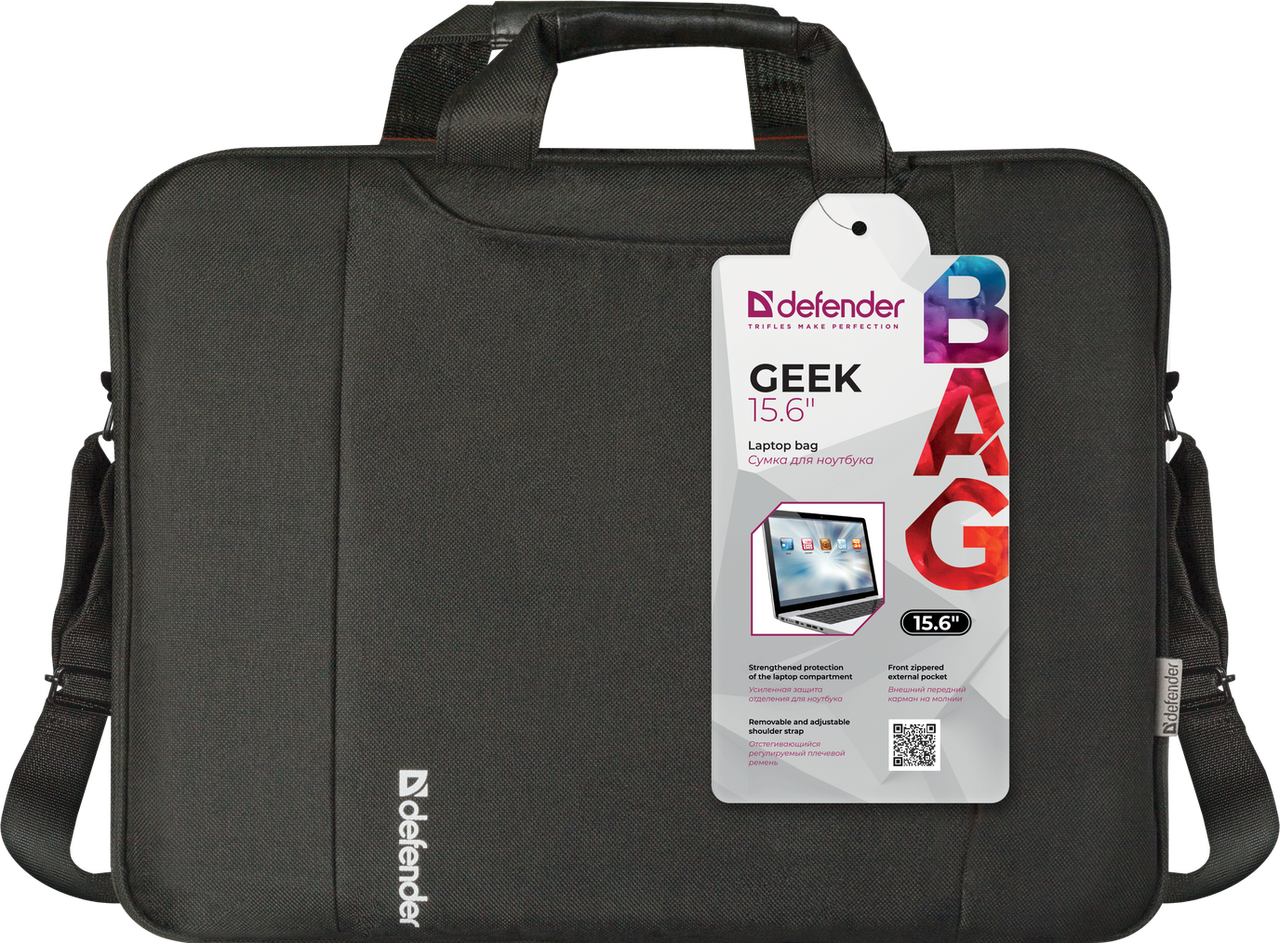 Сумка для ноутбука Defender Geek 15-16" (черный) - фото 1 - id-p98710041