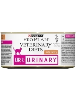 Pro Plan Veterinary Diets Urinary Feline UR влажный корм для кошек при МКБ мусс с индейкой 195г