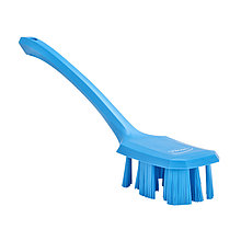 Щетка с длинной ручкой UST (Ультра Гигиеничная Технология), 395 мм, жёсткий ворс, синий цвет