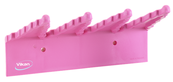 Настенный держатель для инвентаря, 240 мм, розовый цвет