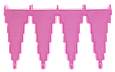 Настенный держатель для инвентаря, 240 мм, розовый цвет, фото 2