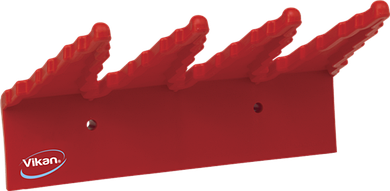 Настенный держатель для инвентаря, 240 мм, красный цвет