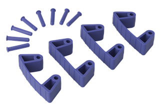 Резиновый зажим 4 шт. к настенным креплениям арт. 1017 и 1018, 120 мм, фиолетовый цвет