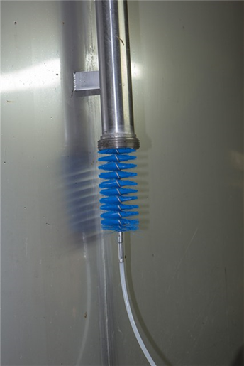 Ерш, используемый с гибкими ручками, Ø60 мм, 200 мм, средний ворс, синий цвет