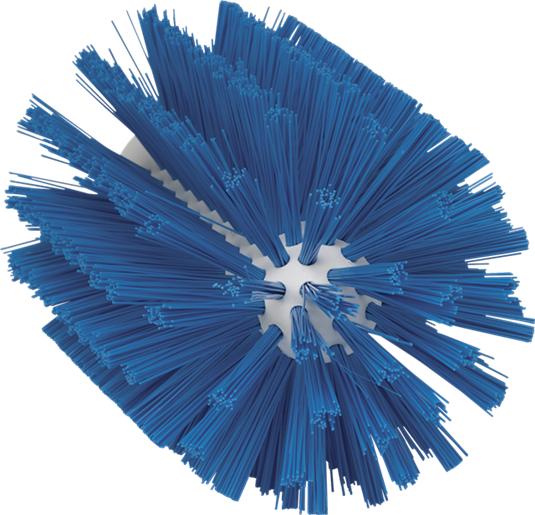 Щетка-ерш для очистки труб, гибкая ручка, диаметр 103 мм, средний ворс, синий цвет