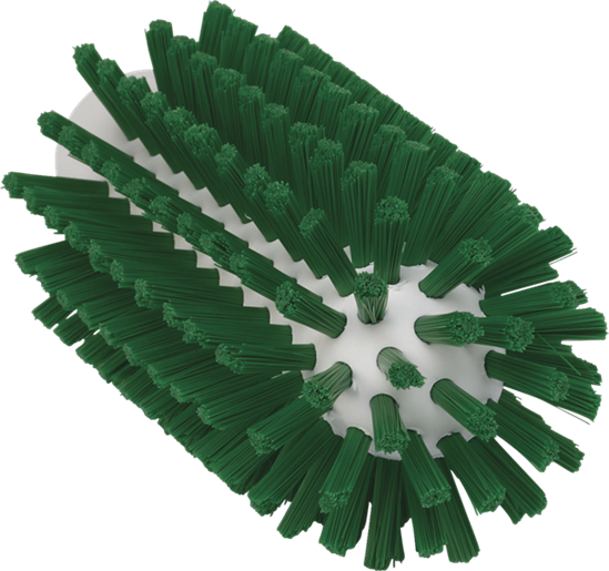 Щетка-ерш для очистки труб, гибкая ручка, диаметр 63 мм, Жесткий ворс, зеленый цвет