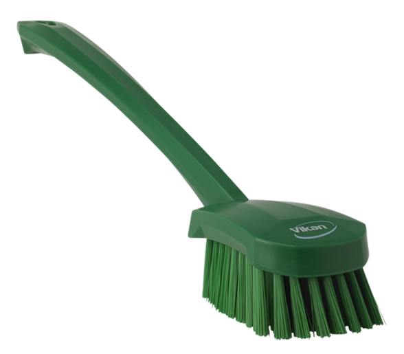 Щетка для мытья с длинной ручкой, 415 мм, средний ворс, зеленый цвет - фото 1 - id-p98714927