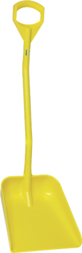 Эргономичная большая лопата с короткой ручкой, 380 x 340 x 90 мм., 1140 мм, желтый цвет - фото 1 - id-p98714948