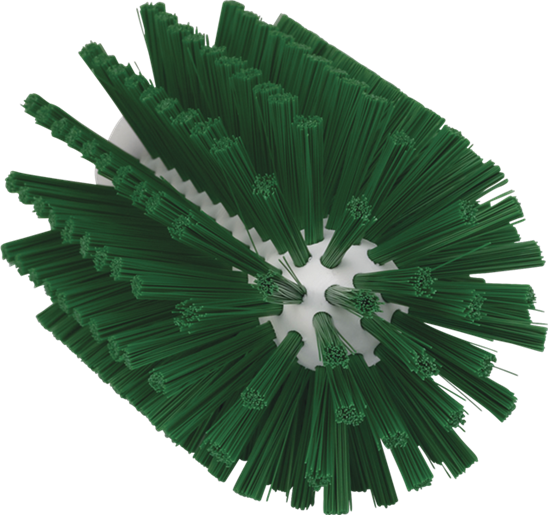 Щетка-ерш для очистки труб, гибкая ручка, Ø90 мм, средний ворс, зеленый цвет