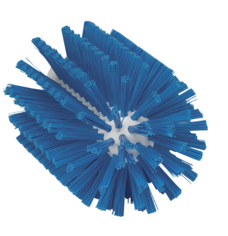 Щетка-ерш для очистки труб, гибкая ручка, Ø90 мм, средний ворс, синий цвет