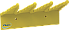 Настенный держатель для инвентаря, 240 мм, желтый цвет