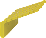 Настенный держатель для инвентаря, 240 мм, желтый цвет, фото 2