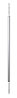 Ручка эргономичная алюминиевая, Ø25 мм, 1050 мм, белый цвет