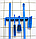 Настенное крепление для 4-6 предметов, 395 мм, синий цвет, фото 3