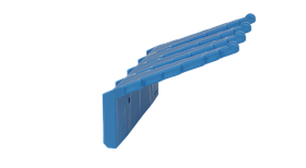 Настенный держатель для инвентаря, 240 мм, синий цвет