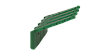 Настенный держатель для инвентаря, 240 мм, зеленый цвет