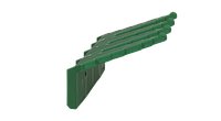 Настенный держатель для инвентаря, 240 мм, зеленый цвет, фото 1