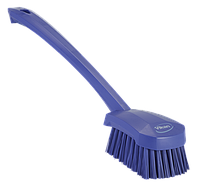 Щетка для мытья с длинной ручкой, 415 мм, Жесткий ворс, фиолетовый цвет