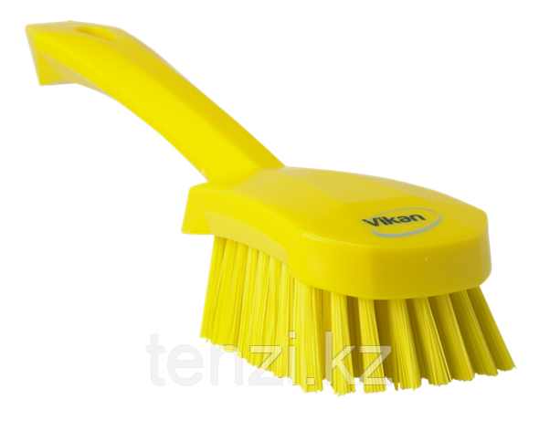 Щетка для мытья с короткой ручкой, 270 мм, Жесткий ворс, желтый цвет - фото 1 - id-p98716321