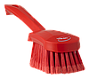 Щетка для мытья с короткой ручкой, 270 мм, Мягкий/расщепленный ворс, красный цвет