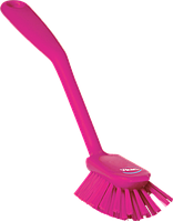Щетка для мытья посуды со скребком, 280 мм, средний ворс, Розовый цвет, фото 1