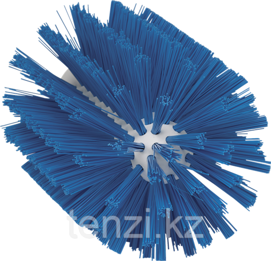 Щетка-ерш для очистки труб, гибкая ручка, диаметр 103 мм, средний ворс, синий цвет