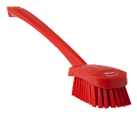 Щетка для мытья с длинной ручкой, 415 мм, средний ворс, красный цвет