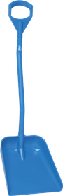 Эргономичная большая лопата с короткой ручкой, 380 x 340 x 90 мм., 1140 мм, синий цвет